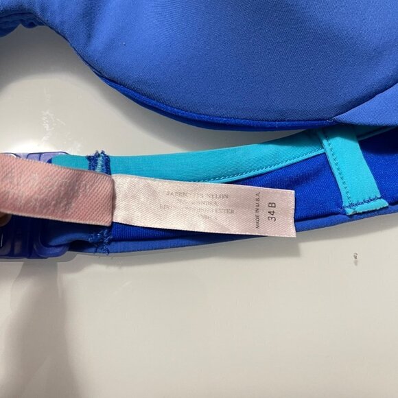 Victoria’s Secret Women's Blue Lightly Padded Underwire Bikini Swimsuit Top 34B - Picture 3 of 6
